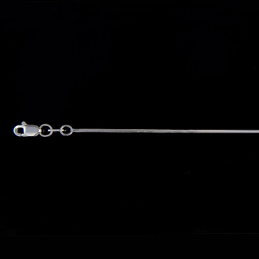 Mujer | Cadena Tejido Cola De Rata - 1 mm x 45 cm, Collar Gargantilla Para Mujer, De Plata Autentica Ley .925, DUO DELUXE JOYAS