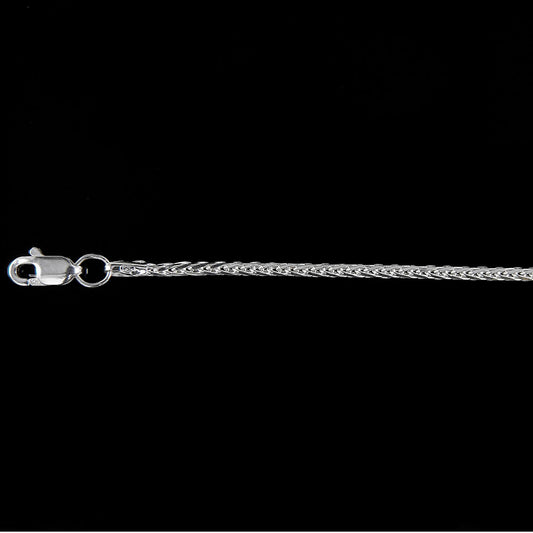 Mujer | Cadena Tejido Espiga - 2 mm x 40 cm, Collar Gargantilla Para Mujer, De Plata Autentica Ley .925, DUO DELUXE JOYAS