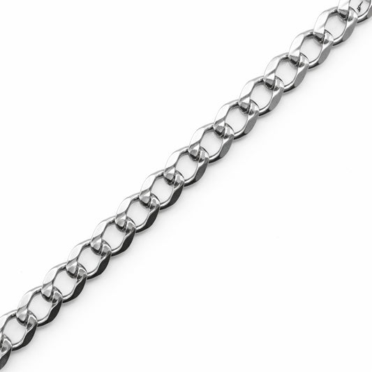 Unisex | Pulso Pulsera Tejido Barbada Cubana Diamantada 3 mm, Esclava Para Hombre Y Mujer De Plata Autentica Ley .925, DUO DELUXE JOYAS