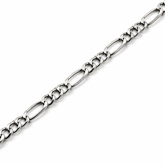 Unisex | Pulso Pulsera Tejido Cartier Figaro 3:1 Lisa 4 mm, Esclava Para Hombre Y Mujer De Plata Autentica Ley .925, DUO DELUXE JOYAS
