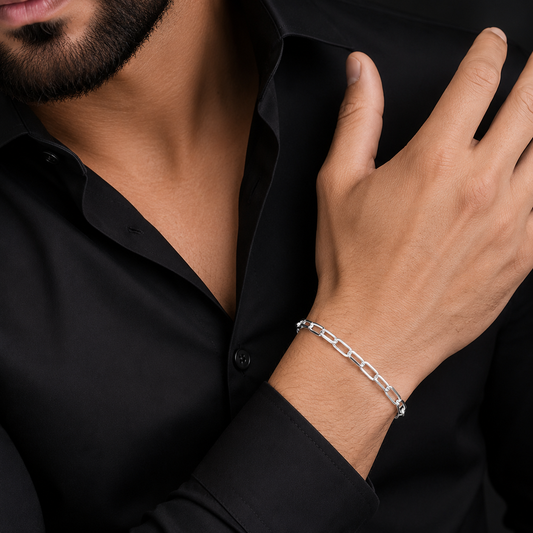 Unisex | Pulso Pulsera Tejido Semilla 4 mm, Esclava Para Hombre Y Mujer De Plata Autentica Ley .925, DUO DELUXE JOYAS
