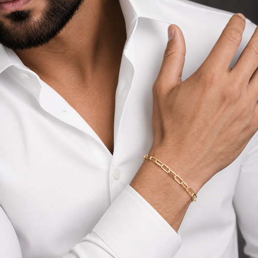 Unisex | Pulso Pulsera Tejido Semilla 4 mm, Esclava Para Hombre Y Mujer De Plata Autentica Ley .925 Con Baño De Oro Italiano 24k, DUO DELUXE JOYAS