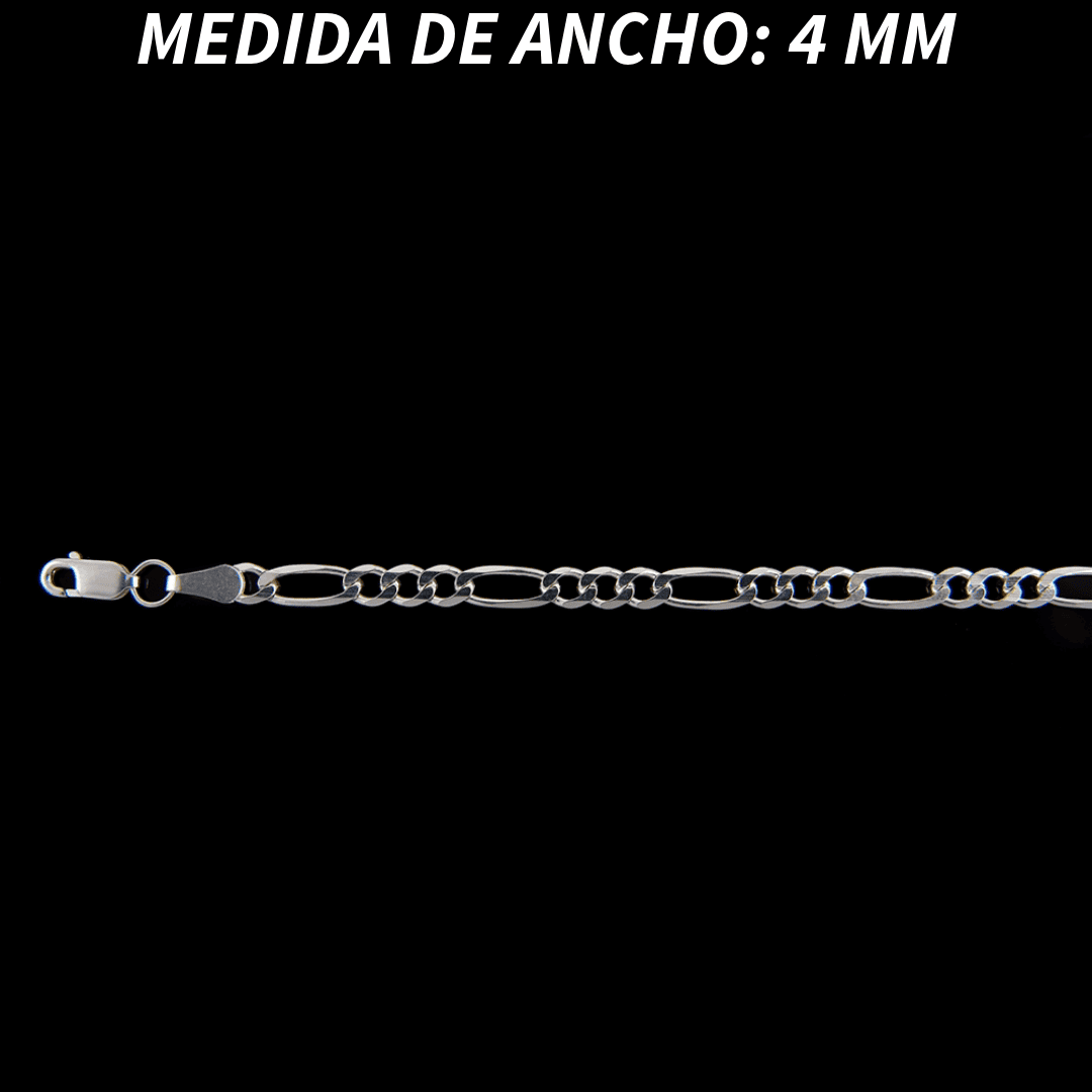 Pulsera Esclava Cartier Figaro Lisa, Plata Ley .925, Para Hombre y Mujer | DUO DELUXE JOYAS