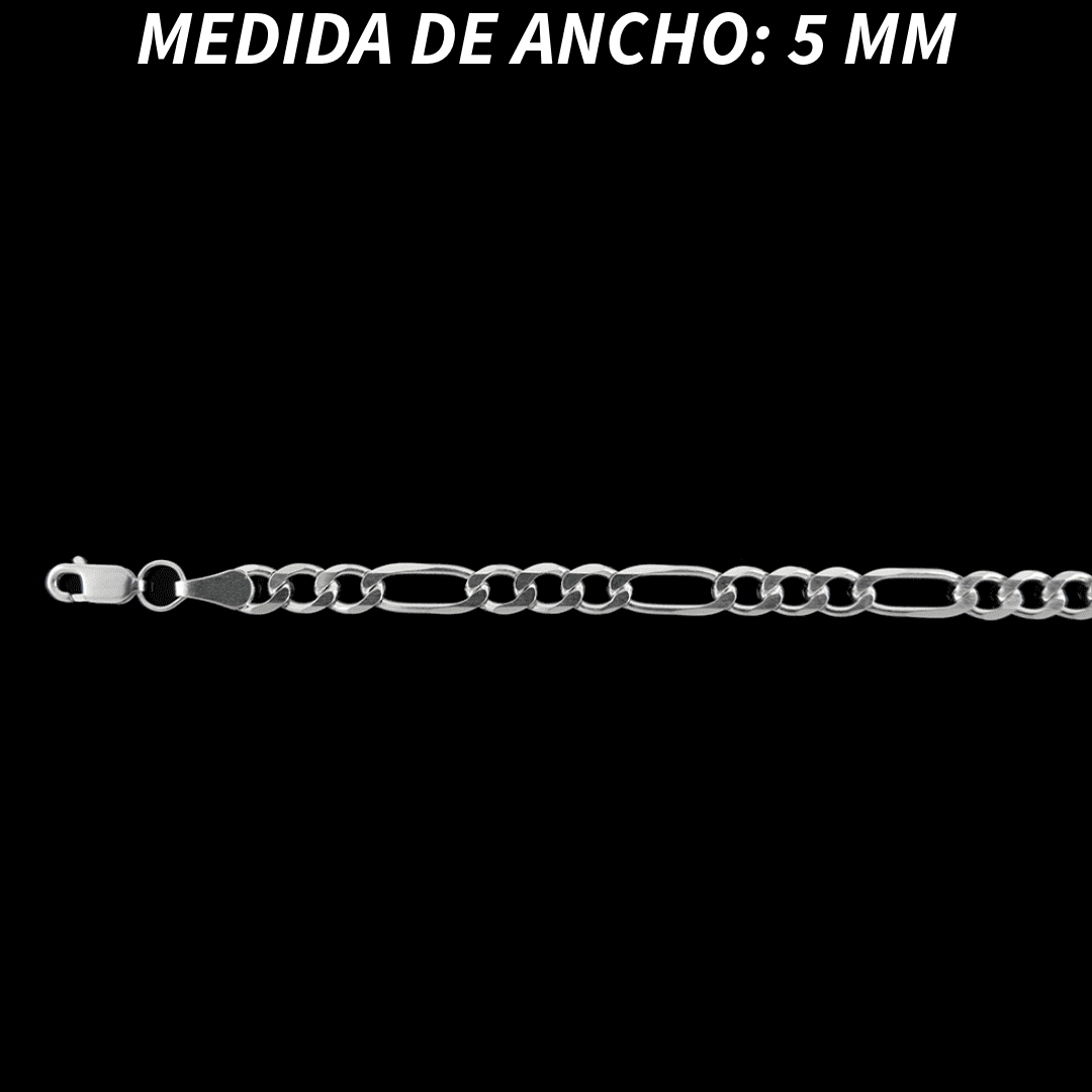 Pulsera Esclava Cartier Figaro Lisa, Plata Ley .925, Para Hombre y Mujer | DUO DELUXE JOYAS