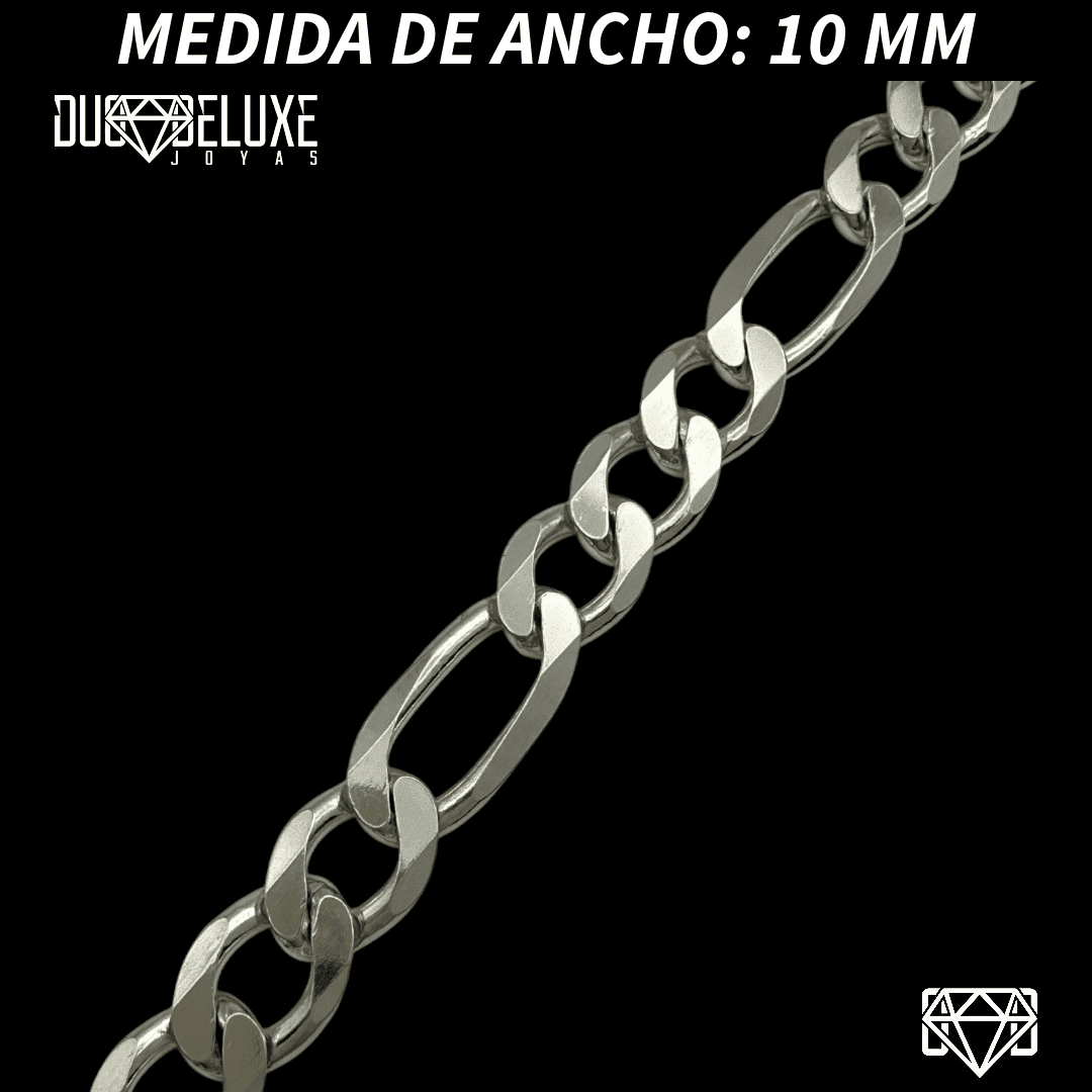 Pulsera Esclava Cartier Figaro Lisa, Plata Ley .925, Para Hombre y Mujer | DUO DELUXE JOYAS