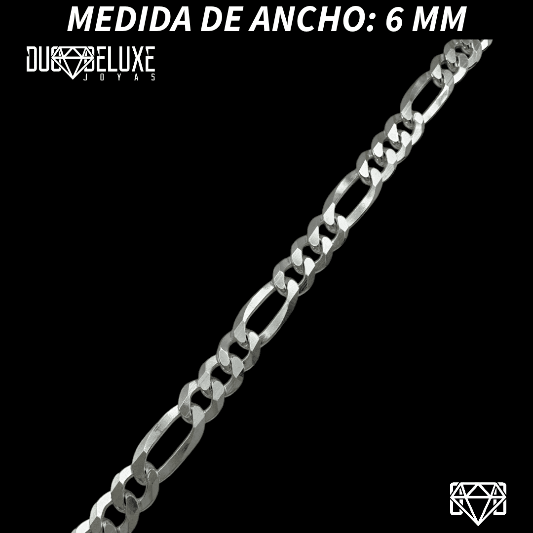 Pulsera Esclava Cartier Figaro Lisa, Plata Ley .925, Para Hombre y Mujer | DUO DELUXE JOYAS
