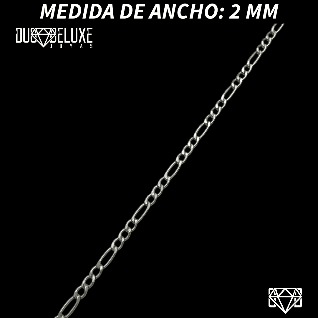 Pulsera Esclava Cartier Figaro Lisa, Plata Ley .925, Para Hombre y Mujer | DUO DELUXE JOYAS