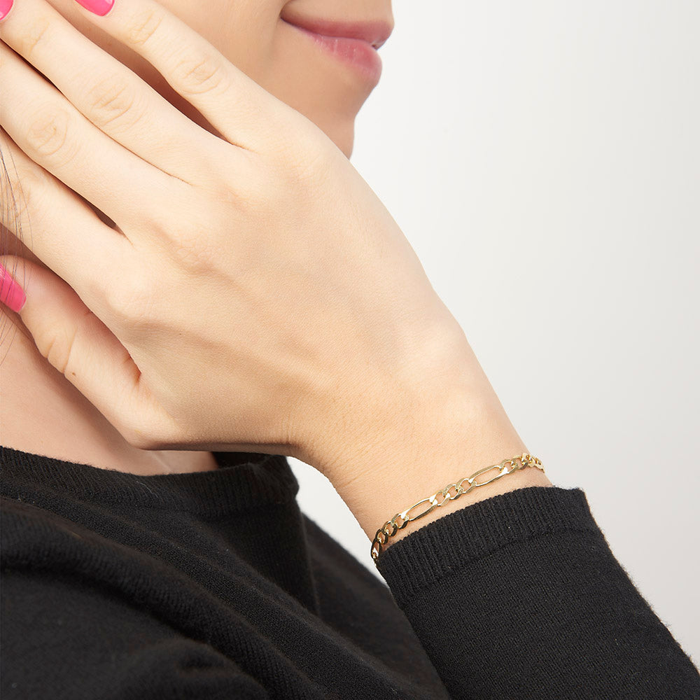 Unisex | Pulsera Tejido Cartier Liso 4 mm – Plata Con Baño De Oro Italiano 24k