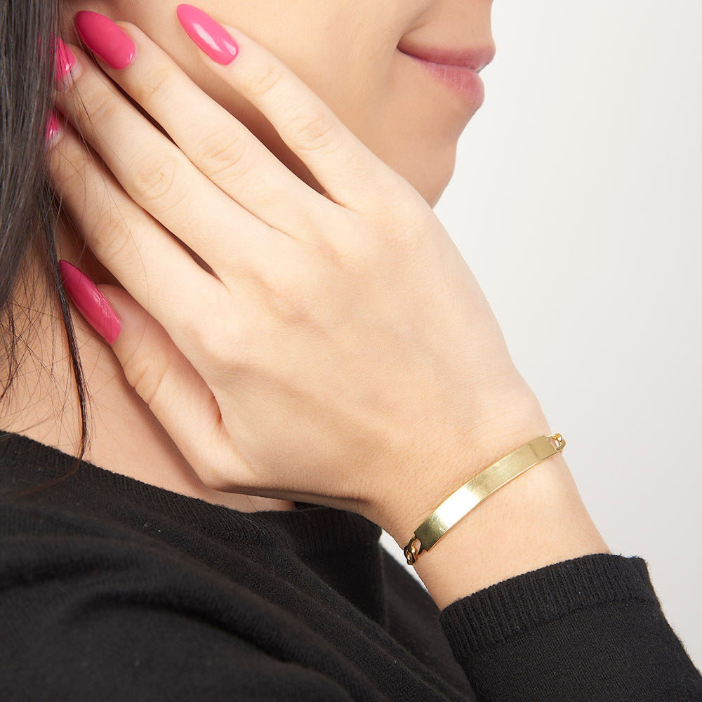 Unisex | Esclava Tejido Cartier Lisa 5 mm – Plata Con Baño De Oro 24k