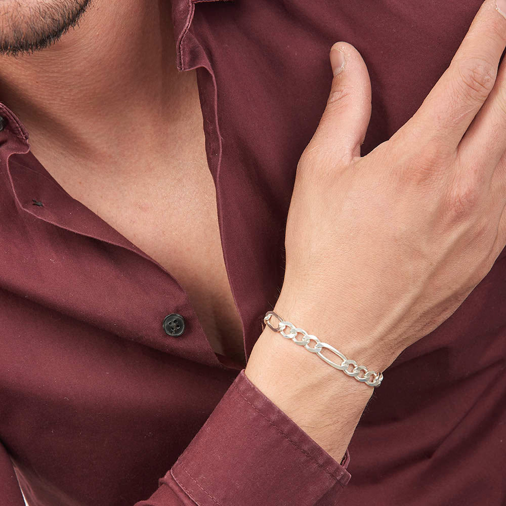 Unisex | Pulsera Tejido Cartier Liso 7 mm – Plata Ley .925