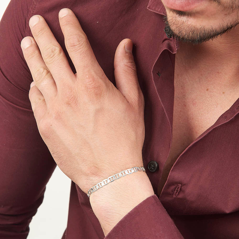 Unisex | Pulsera Tejido Gucci Liso 5 mm – Unisex – Plata Ley .925