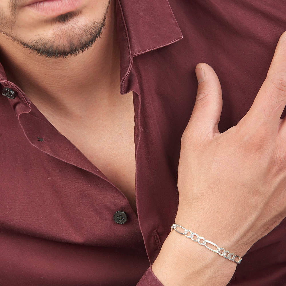 Unisex | Pulsera Tejido Cartier Diamantado 6 mm – Plata Ley .925