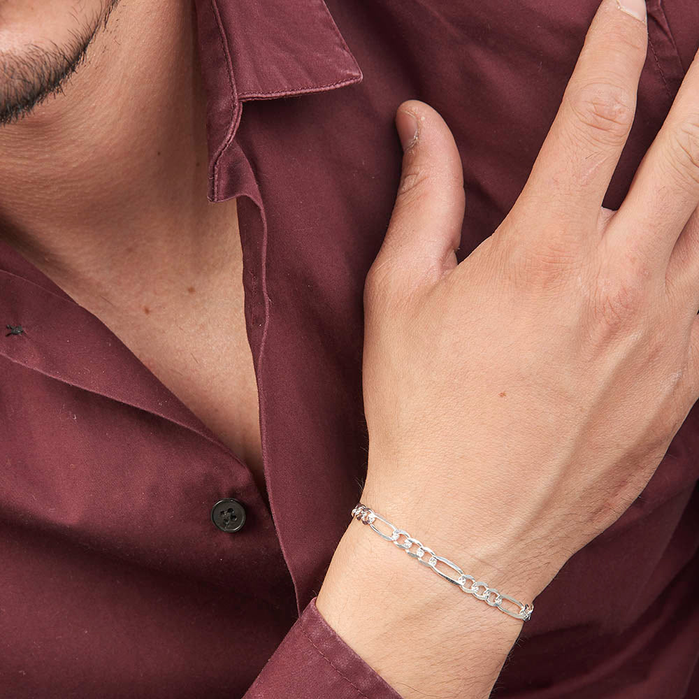Unisex | Pulsera Tejido Cartier Diamantado 5 mm – Plata Ley .925
