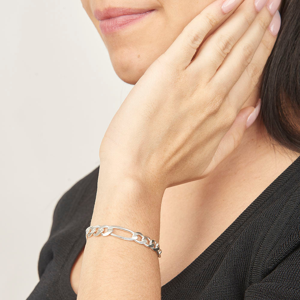 Unisex | Pulsera Tejido Cartier Liso 7 mm – Plata Ley .925