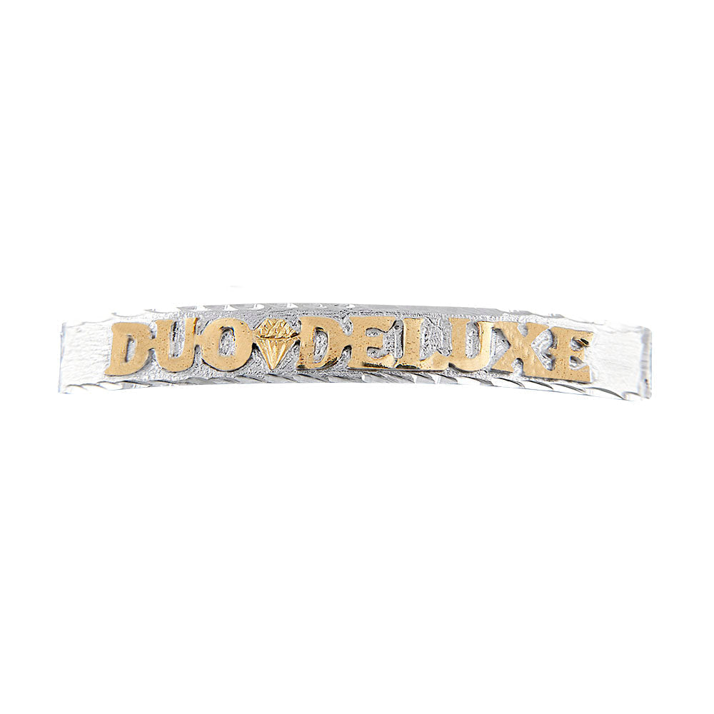 Hombre | Esclava Tejido Barbada Diamantada Doble - 13 mm – Plata Ley .925