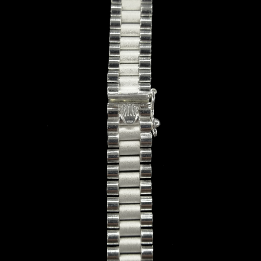 Unisex | Pulso Pulsera Tejido Rolex RCL 11 mm, Esclava Para Hombre Y Mujer De Plata Autentica Ley .925, DUO DELUXE JOYAS