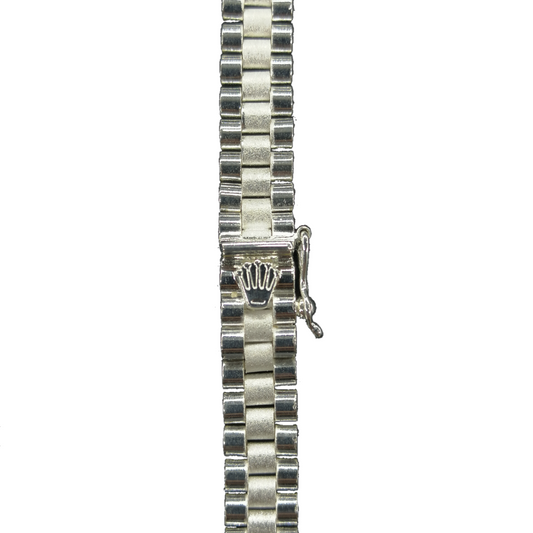Unisex | Pulsera Tejido Rolex RCL - 8 mm – Plata Ley .925
