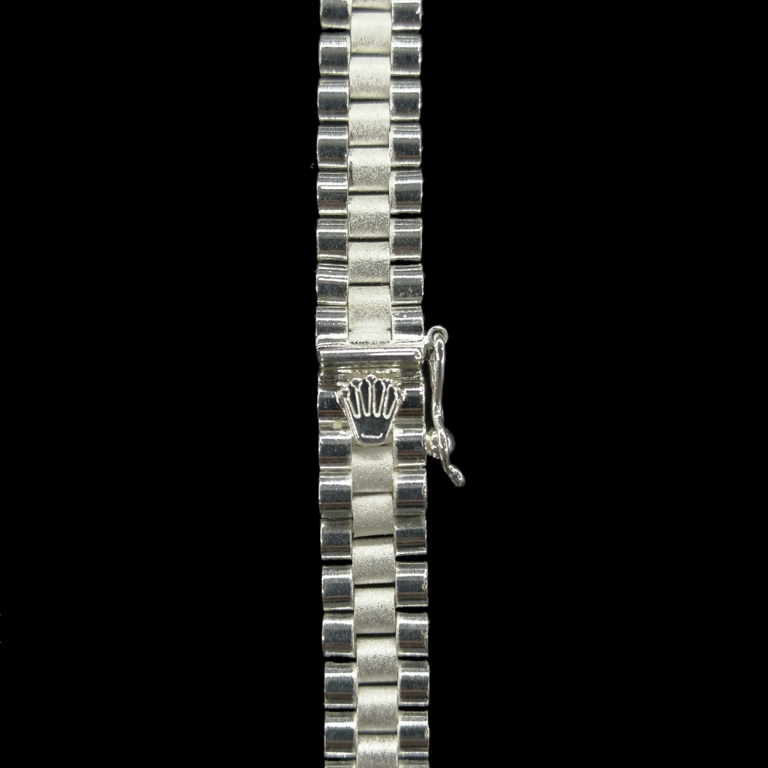 Unisex | Pulsera Tejido Rolex RCL - 8 mm – Plata Ley .925