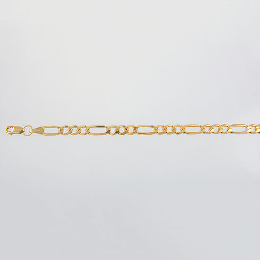 Unisex | Pulso Pulsera Tejido Cartier Figaro 3:1 Lisa 5 mm, Esclava Para Hombre Y Mujer De Plata Autentica Ley .925 Con Baño De Oro Italiano 24k, DUO DELUXE JOYAS