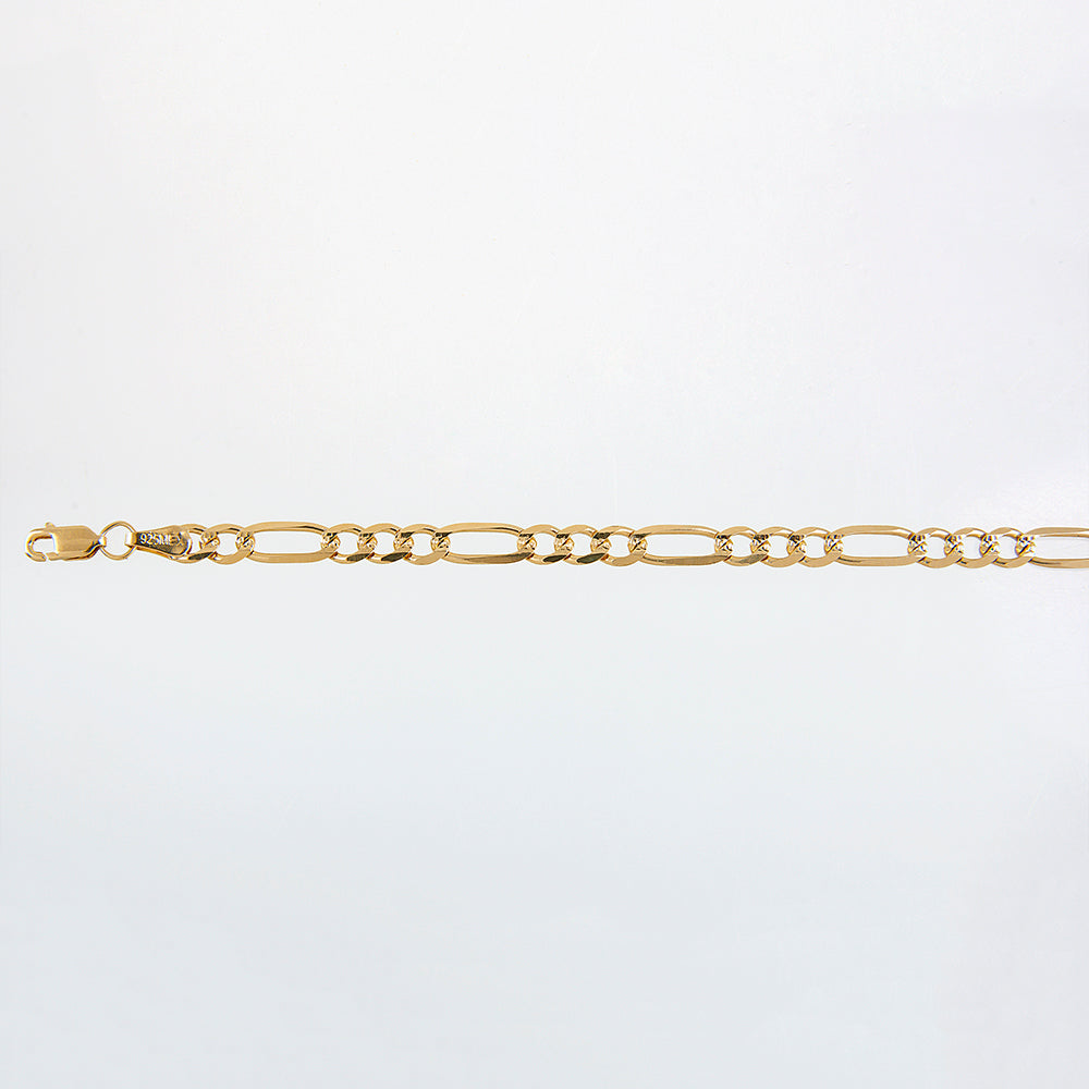 Unisex | Pulsera Tejido Cartier Diamantado 5 mm – Plata Con Baño De Oro Italiano 24k