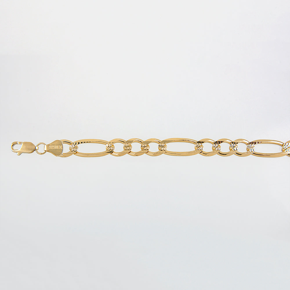 Unisex | Pulsera Tejido Cartier Diamantado 7 mm – Plata Con Baño De Oro Italiano 24k