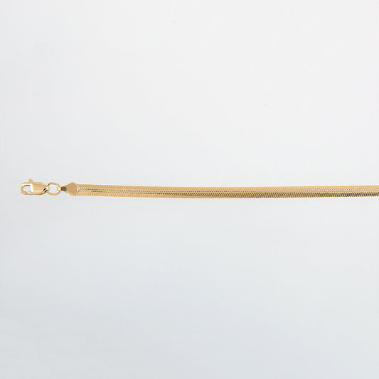 Unisex | Pulso Pulsera Tejido Panza De Vibora Serpiente 3 mm, Esclava Para Hombre Y Mujer De Plata Autentica Ley .925 Con Baño De Oro Italiano 24k, DUO DELUXE JOYAS