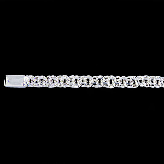 Unisex | Pulsera Tejido Chino - 7 mm – Unisex – Plata Ley .925