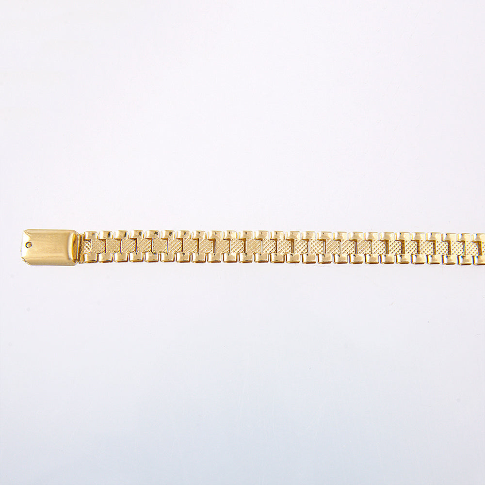 Unisex | Pulsera Tejido Rolex RO - 6 mm – Plata Con Baño De Oro Italiano 24k