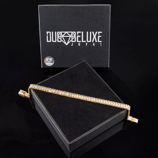 Unisex | Pulsera Tejido Rolex ROR - 6 mm – Plata Con Baño De Oro Italiano 24k