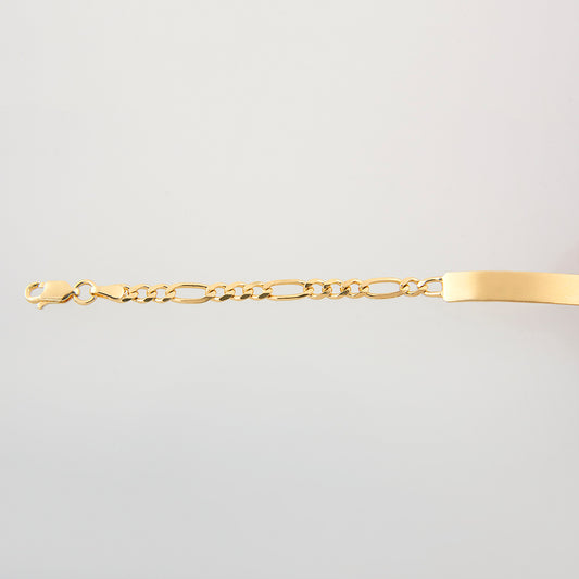 Mujer | Esclava Tejido Cartier Figaro 3:1 Lisa 4 mm, Pulsera Para Mujer, De Plata Autentica Ley .925 Con Baño De Oro Italiano 24k, Con Grabado, DUO DELUXE JOYAS