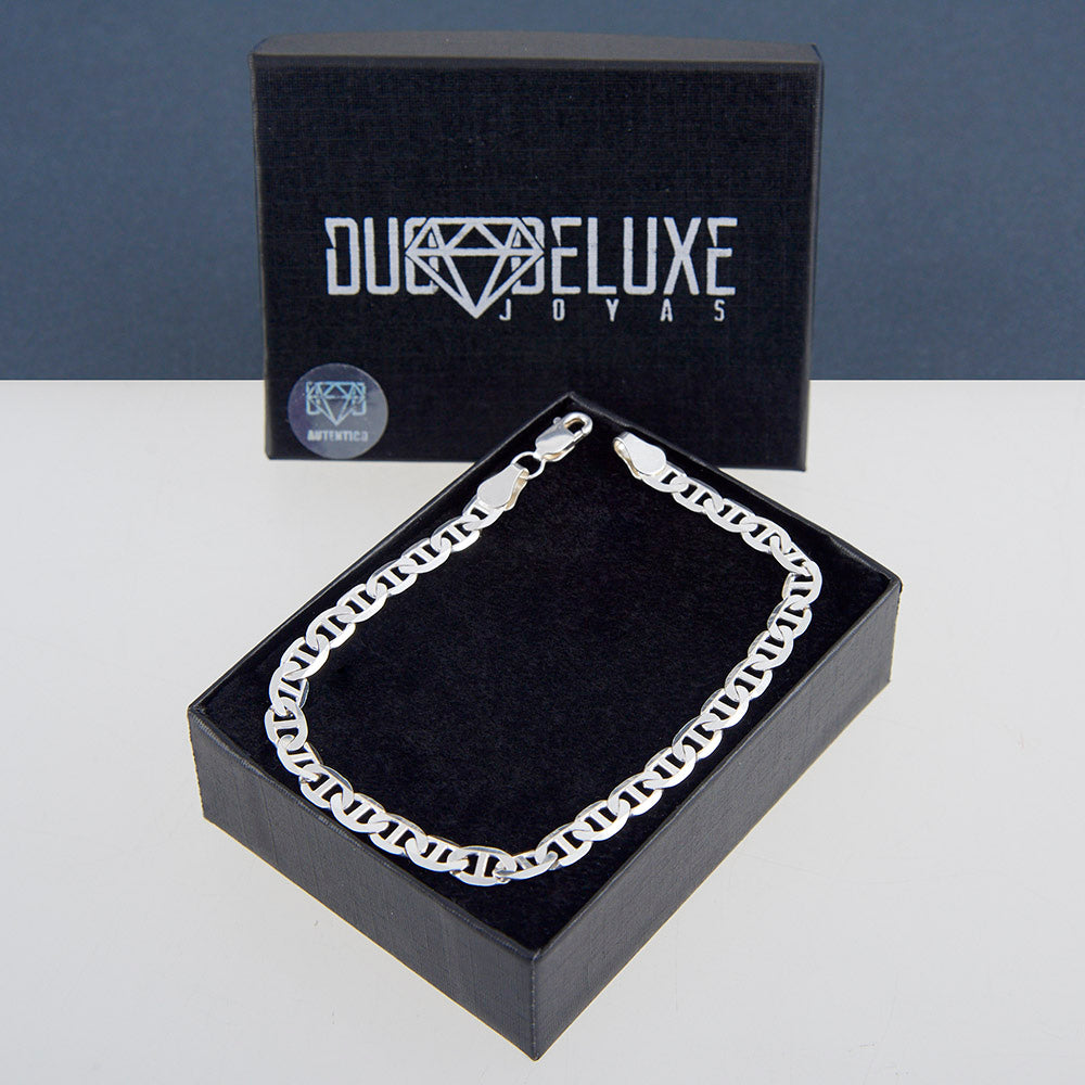 Unisex | Pulsera Tejido Gucci Liso 5 mm – Unisex – Plata Ley .925