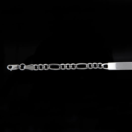 Mujer | Esclava Tejido Cartier Figaro 3:1 Lisa 4 mm, Pulsera Para Mujer, De Plata Autentica Ley .925, Con Grabado, DUO DELUXE JOYAS