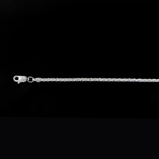 Mujer | Pulso Pulsera Tejido Espuma 2 mm, Esclava Para Mujer De Plata Autentica Ley .925, DUO DELUXE JOYAS