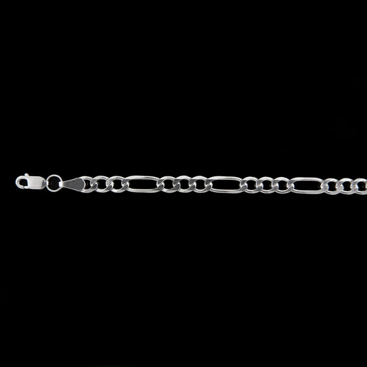 Unisex | Pulso Pulsera Tejido Cartier Figaro 3:1 Lisa 5 mm, Esclava Para Hombre Y Mujer De Plata Autentica Ley .925, DUO DELUXE JOYAS