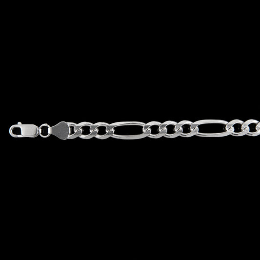 Unisex | Pulso Pulsera Tejido Cartier Figaro 3:1 Lisa 7 mm, Esclava Para Hombre Y Mujer De Plata Autentica Ley .925, DUO DELUXE JOYAS