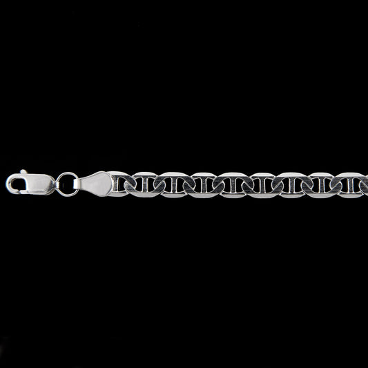 Unisex | Pulso Pulsera Tejido Guchi Anilla Lisa 5 mm, Esclava Para Hombre Y Mujer De Plata Autentica Ley .925, DUO DELUXE JOYAS