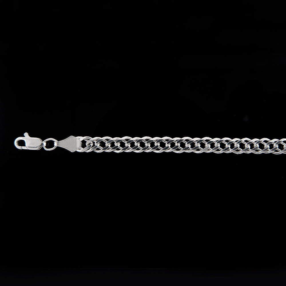 Unisex | Pulsera Tejido Rombo 5 mm – Unisex – Plata Ley .925