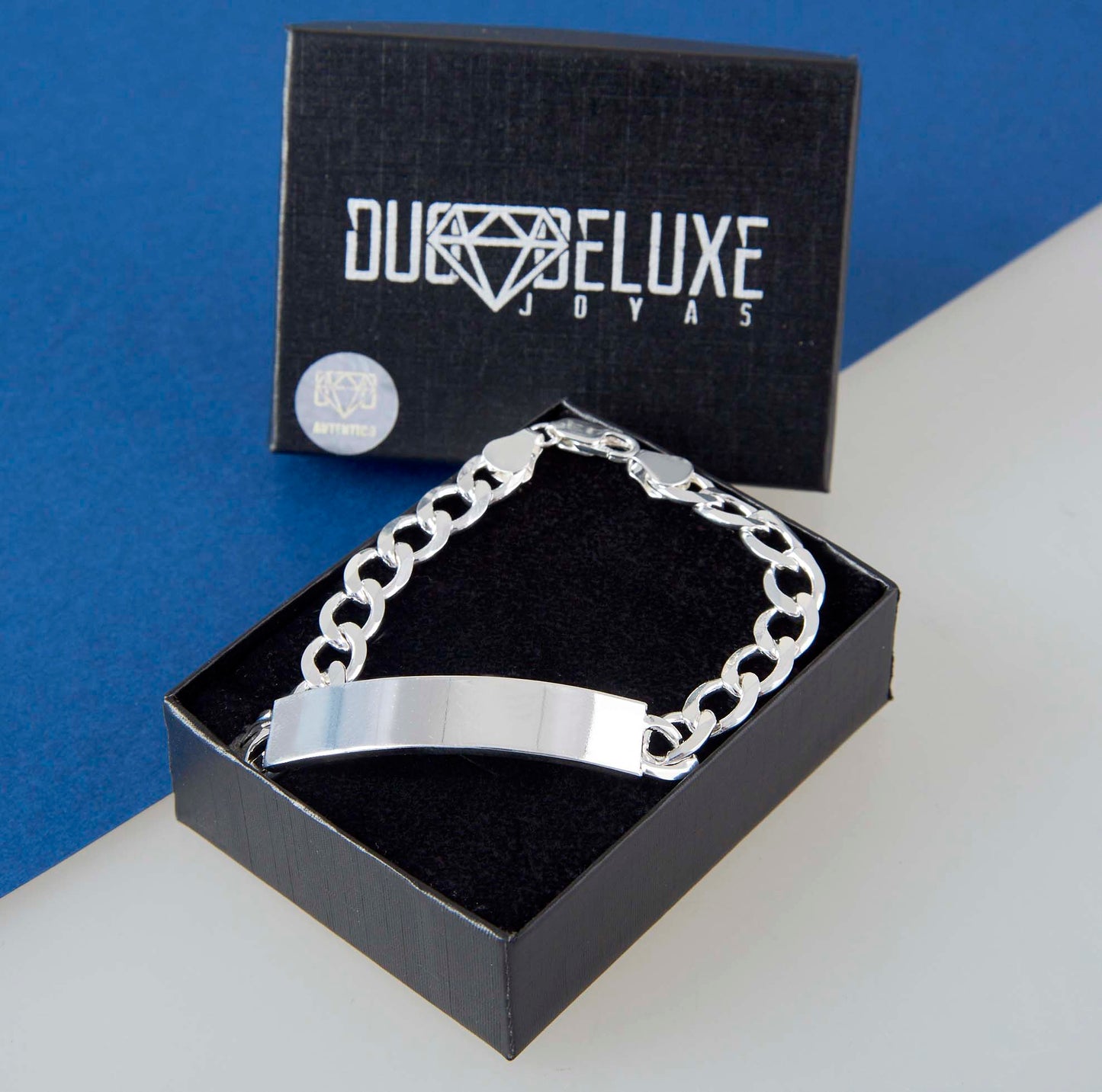 Hombre | Esclava Tejido Barbada Lisa 8 mm – Plata Ley .925