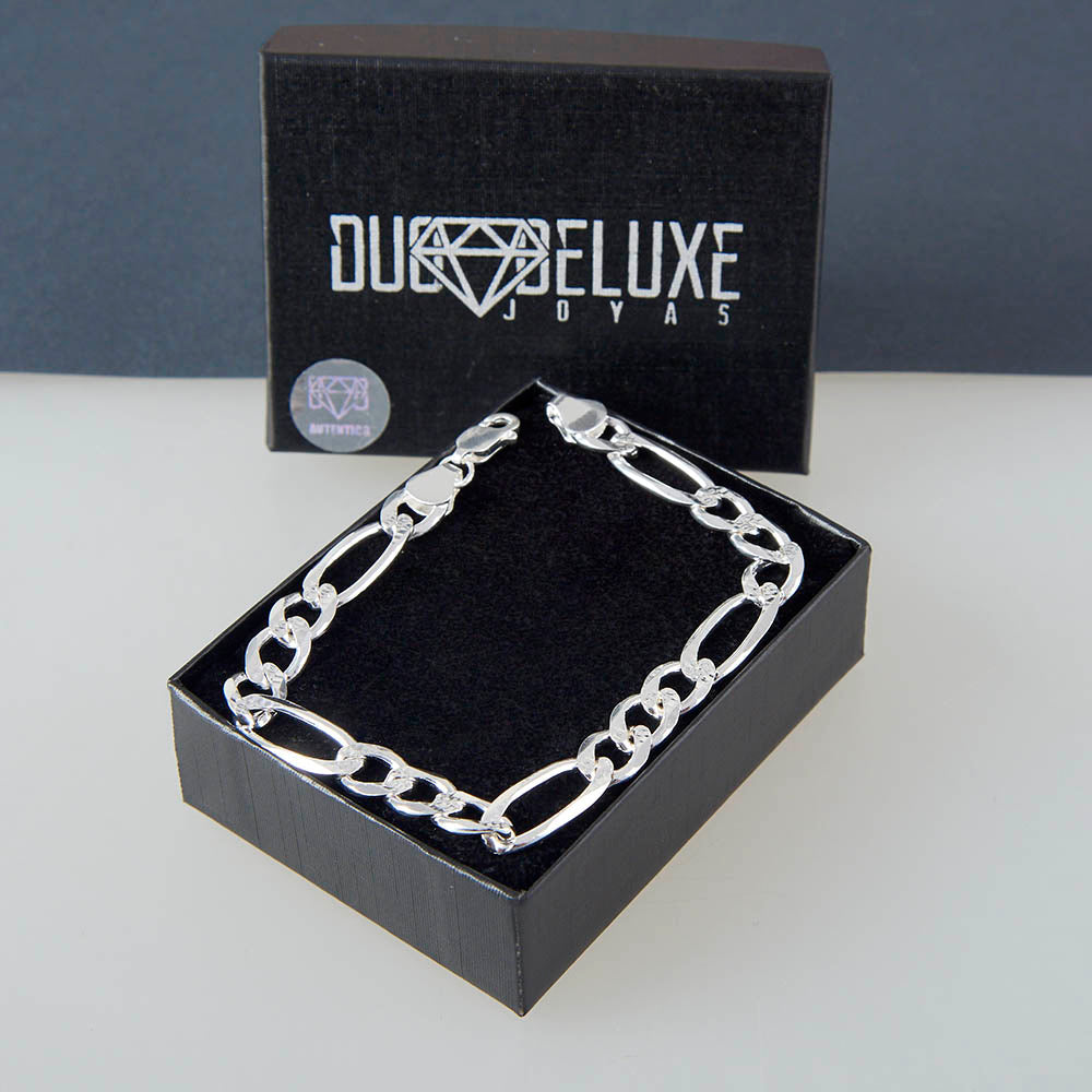 Unisex | Pulsera Tejido Cartier Diamantado 8 mm – Plata Ley .925