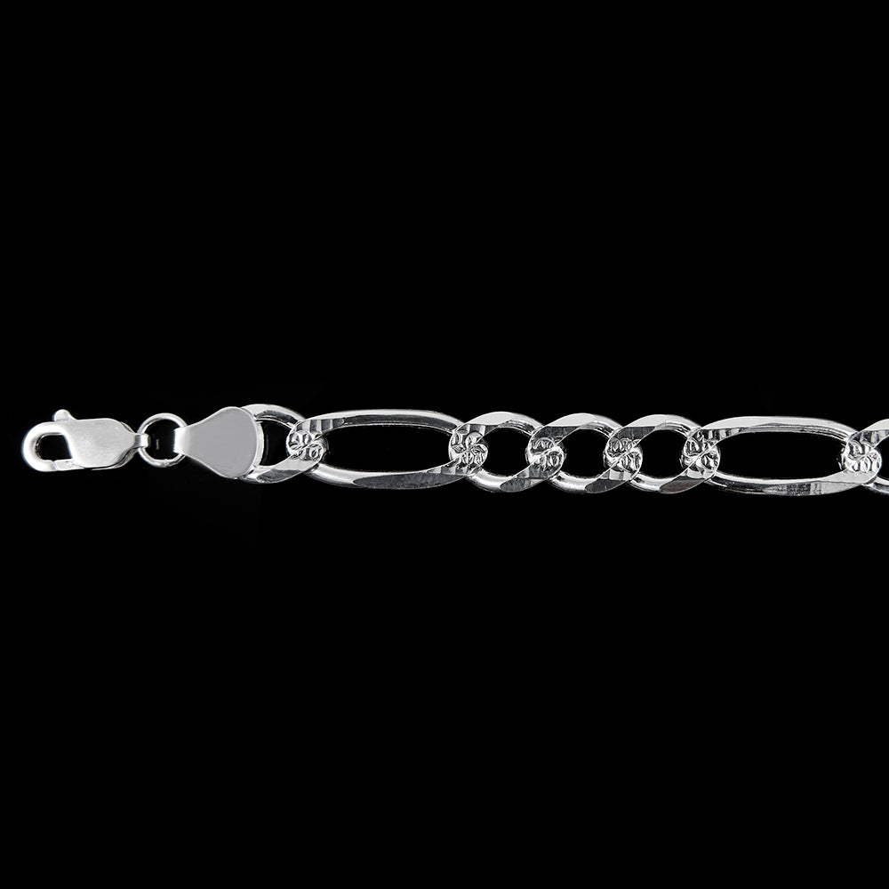 Unisex | Pulsera Tejido Cartier Diamantado 8 mm – Plata Ley .925