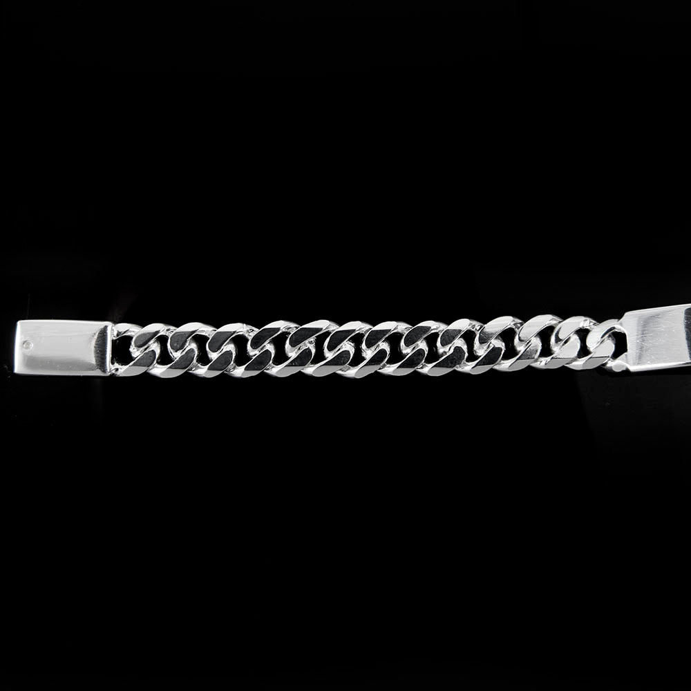 Unisex | Esclava Barbada HM Lisa 7 mm – Plata Ley .925