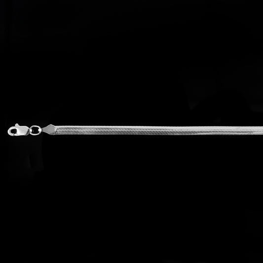 Unisex | Pulso Pulsera Tejido Panza De Vibora Serpiente 3 mm, Esclava Para Hombre Y Mujer De Plata Autentica Ley .925, DUO DELUXE JOYAS