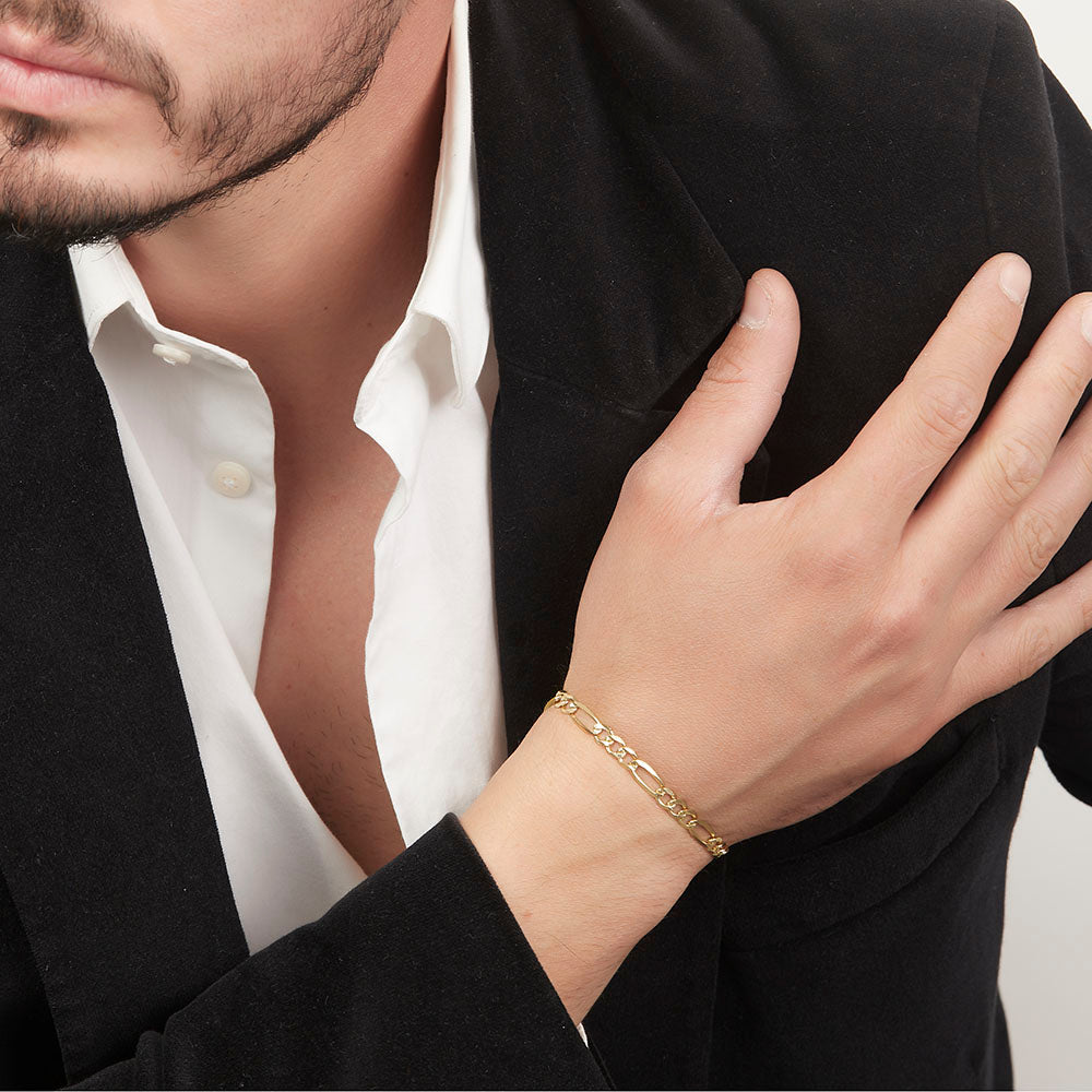 Unisex | Pulsera Tejido Cartier Diamantado 5 mm – Plata Con Baño De Oro Italiano 24k