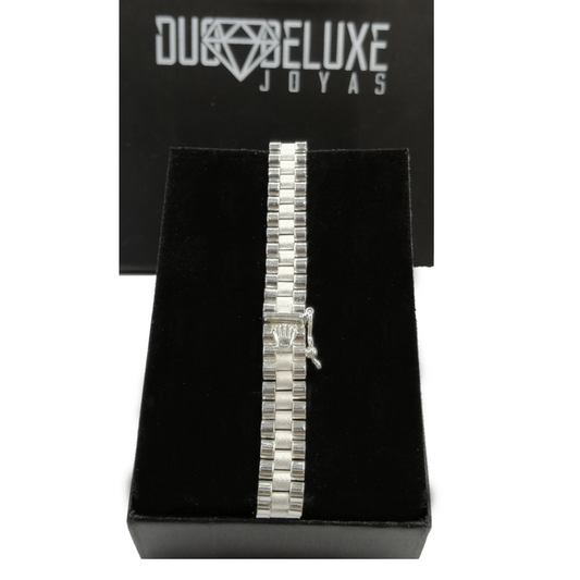 Unisex | Pulsera Tejido Rolex RCL - 8 mm – Plata Ley .925