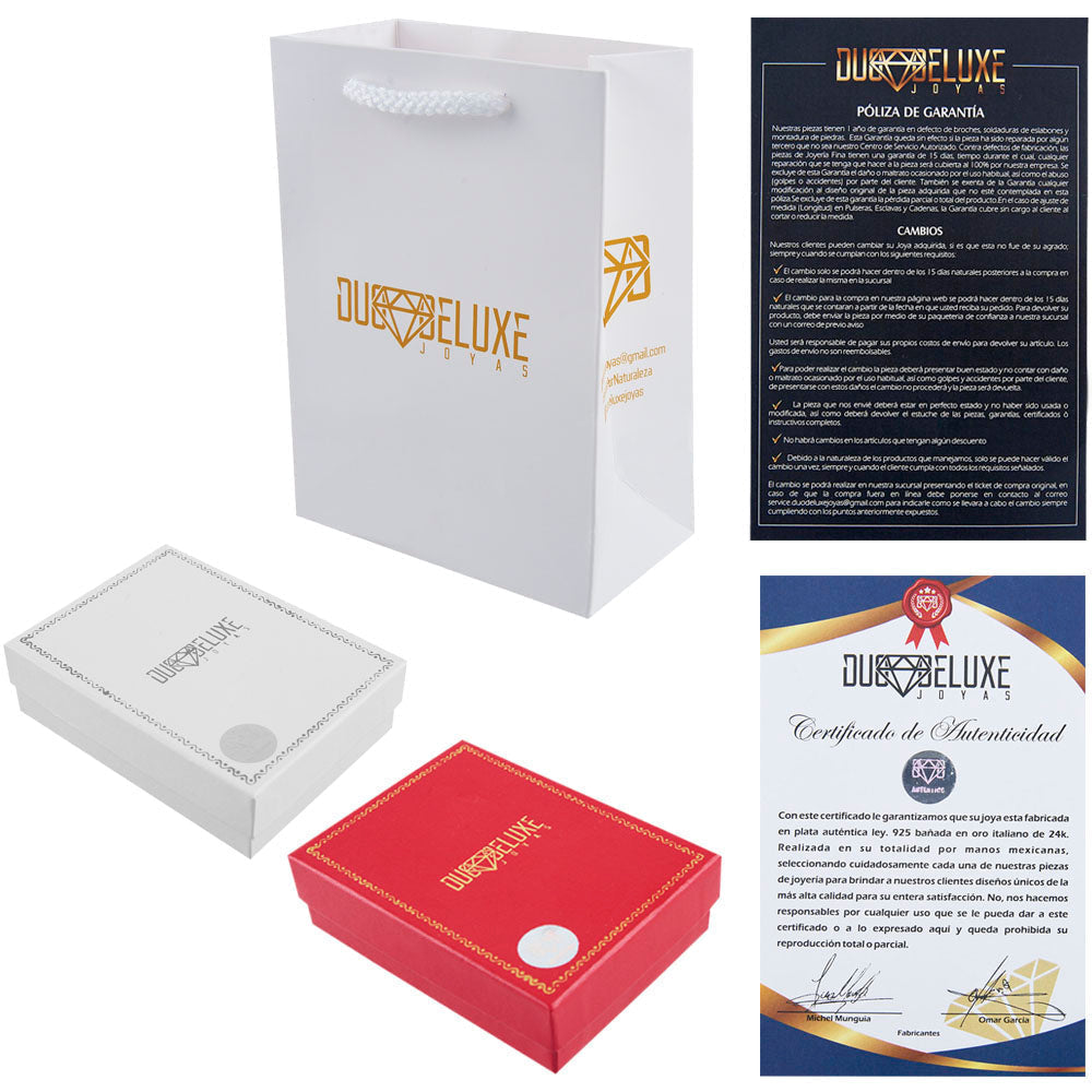 Hombre | Esclava Tejido Barbada HM Diamantada 8 mm – Plata Con Baño De Oro 24k