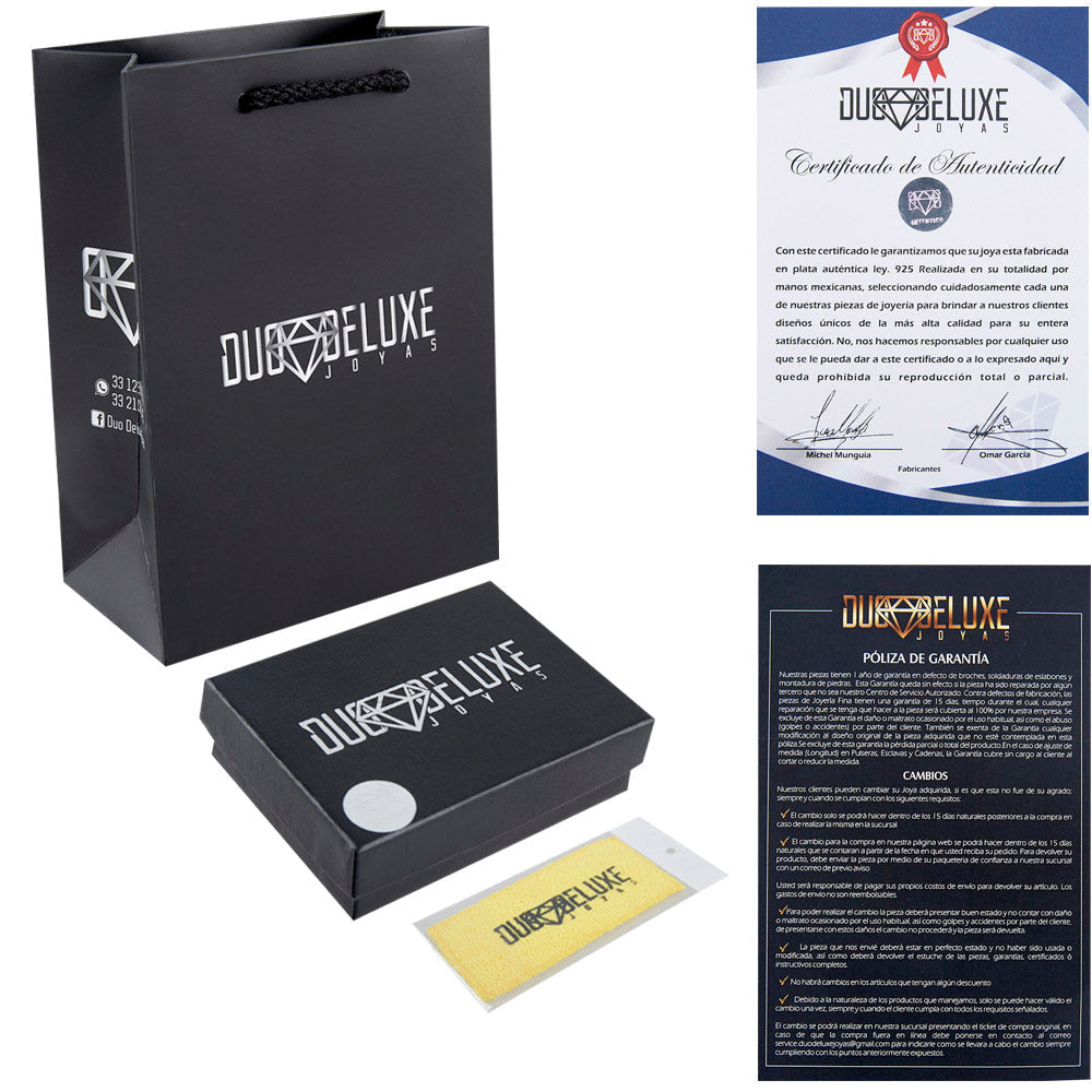 Mujer | Cadena Tejido Cola De Rata Con Bolitas - 2 mm x 45 cm, Collar Gargantilla Para Mujer, De Plata Autentica Ley .925, DUO DELUXE JOYAS