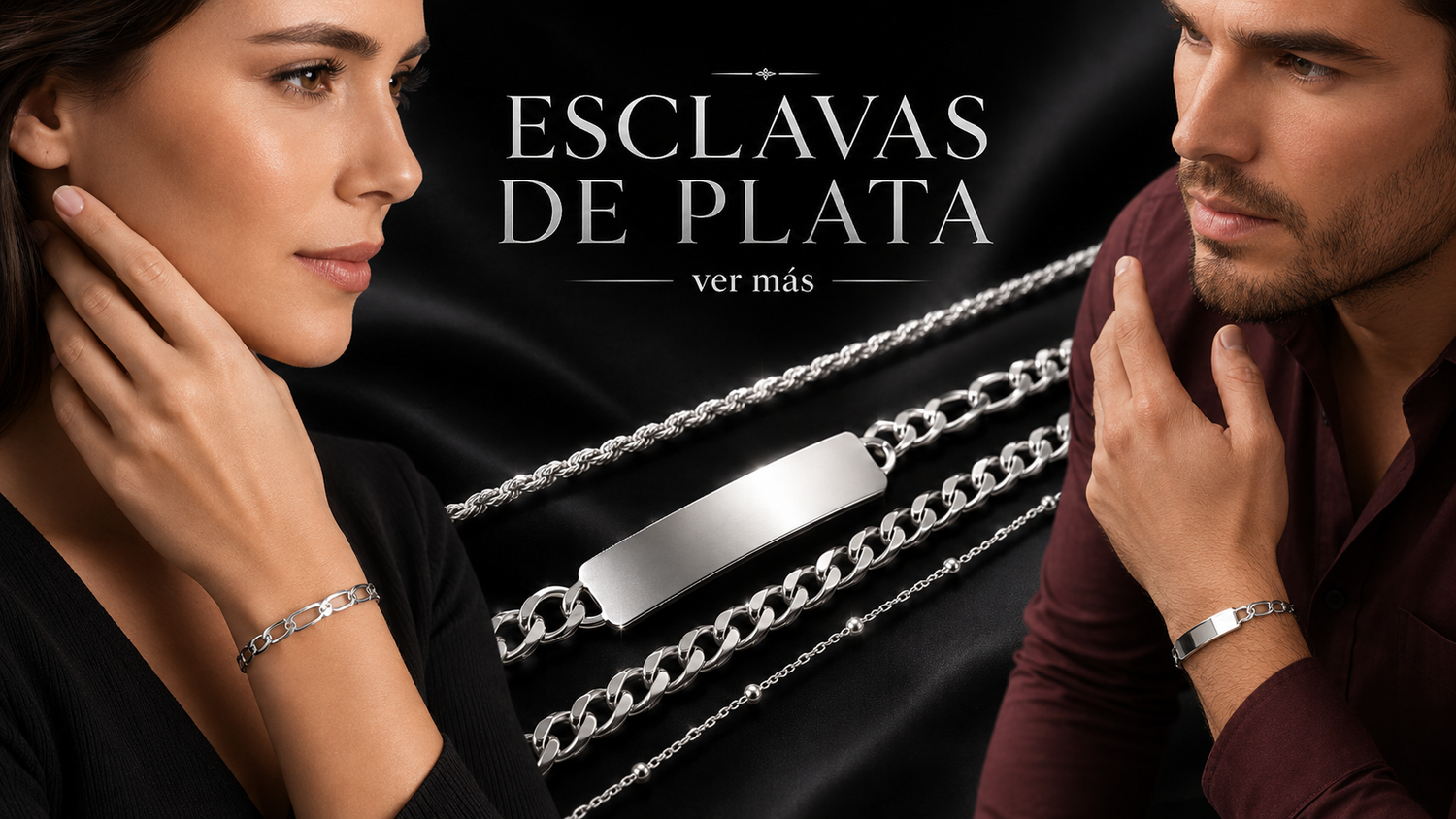 Esclavas Y Pulseras De Plata Autentica Ley .925