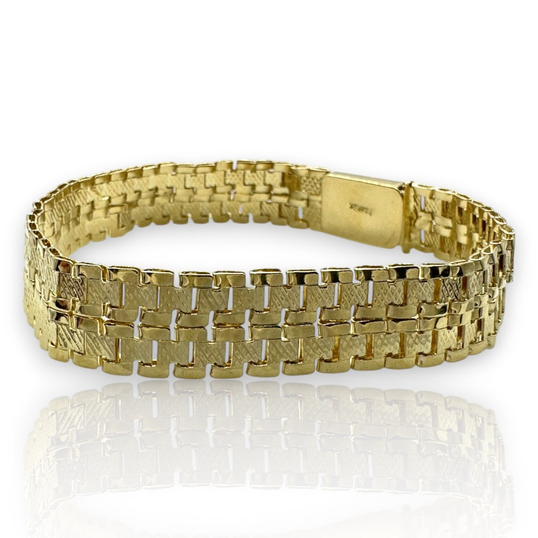 Pulsera Esclava Tejido Rolex Elegante 12 mm, Plata Ley .925, Para Hombre y Mujer | DUO DELUXE JOYAS