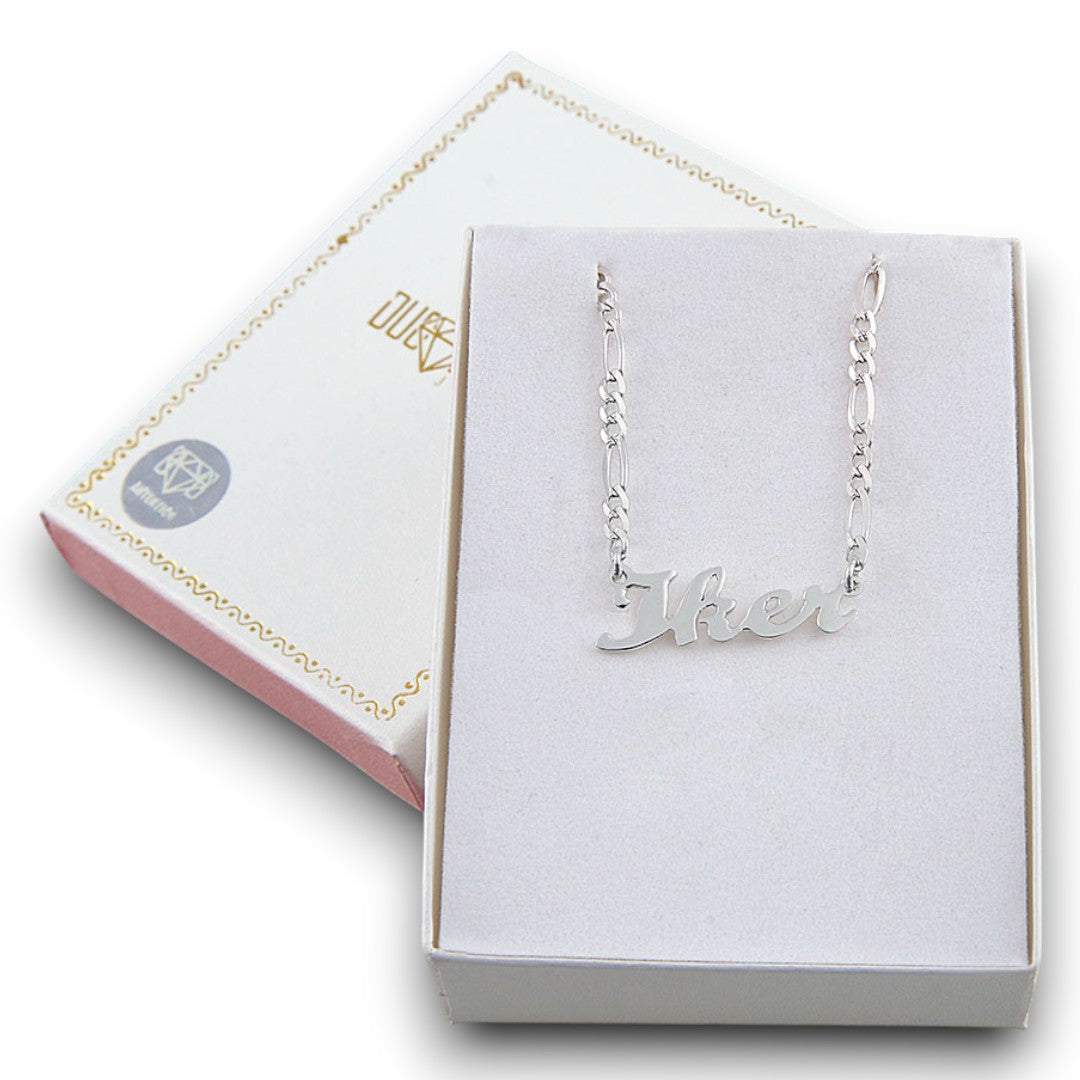 Unisex | Collares Con Dije De Nombre Personalizado Para Caballero Y Dama, De Plata Ley .925, DUO DELUXE JOYAS