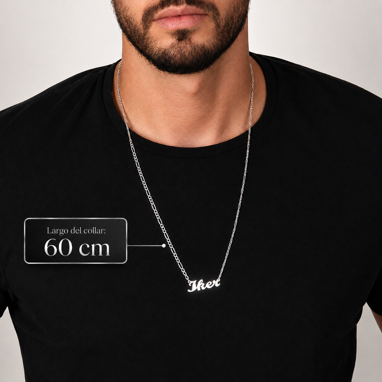 Unisex | Collares Con Dije De Nombre Personalizado Para Caballero Y Dama, De Plata Ley .925, DUO DELUXE JOYAS